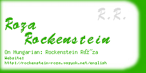 roza rockenstein business card